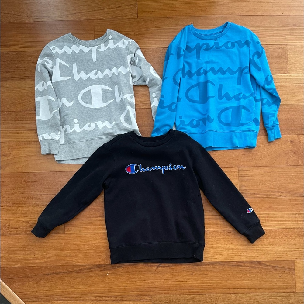 3 champion sweatshirts